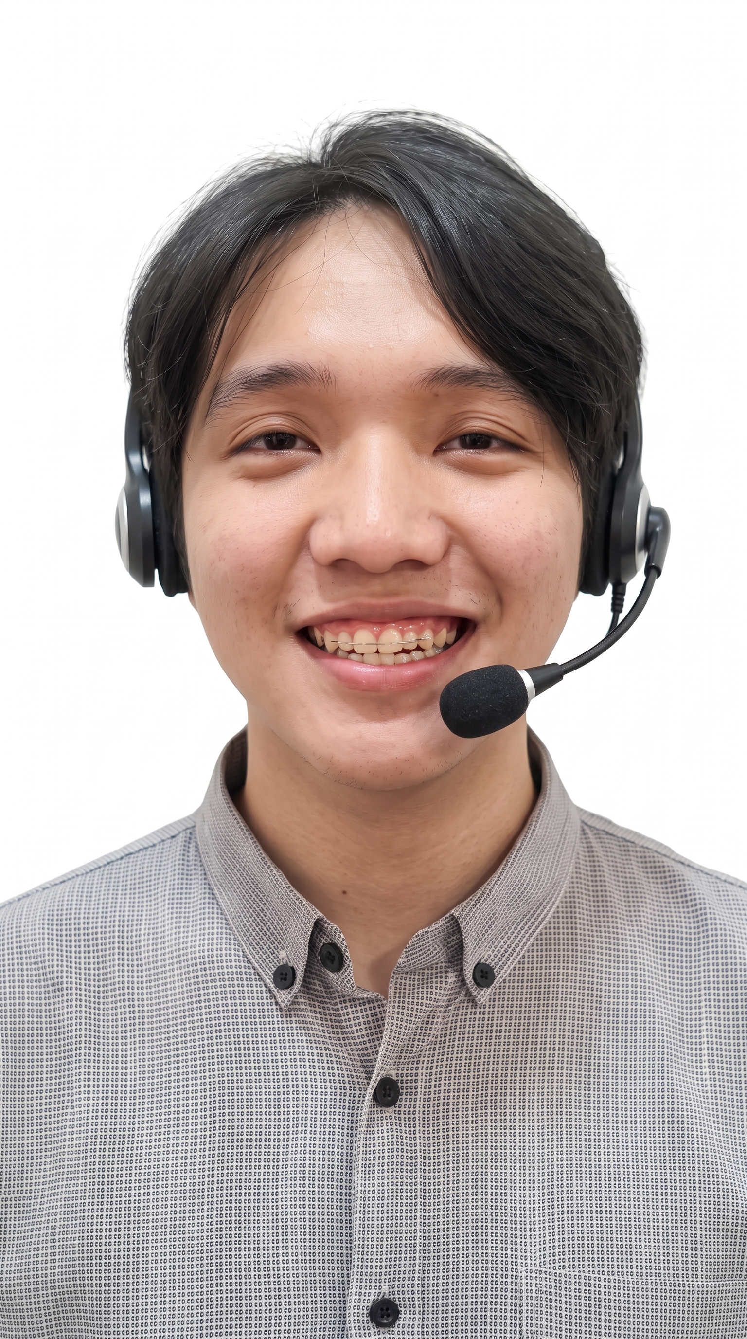 Velox support team member wearing a headset