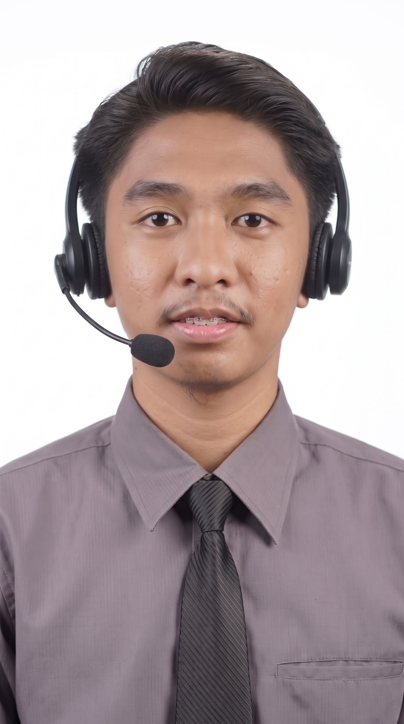 Velox support team member wearing a headset